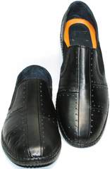 Туфли мужские летние кожаные Luciano Bellini 107607 Black.