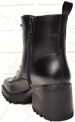 Модные ботинки на толстом каблуке 7 см Marani Magli 1227-021 Black.