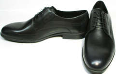 Красивые мужские туфли на шнурках Ikos 3416-4 Dark Blue.