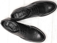 Стильные мужские туфли из натуральной кожи Luciano Bellini C3801 Black.