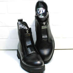 Черные ботинки демисезонные женские Tina Shoes Bl.