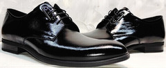 Стильные туфли свадебные мужские лакированные Ikoc 2118-6 Patent Black Leather