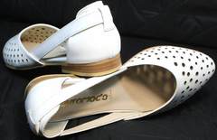 Босоножки летние туфли с перфорацией Evromoda 286.85 Summer White.