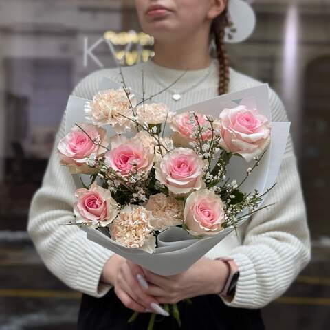 Photo of Delicate romantic bouquet «Pink Necklace»