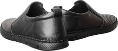 Модные туфли слипоны мужские летние Arsello 1822 Black Leather.