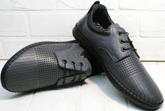 Обувь типа мокасин - летние мужские туфли с перфорацией  Ridge Z-430 75-80Gray