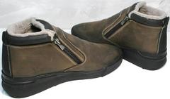 Зимние ботинки мужские кожаные с мехом Rifellini Rovigo 046 Brown Black