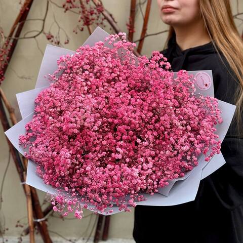 Bright bouquet of gypsophila «Pink Mood», Flowers: Gypsophila, 11 branches