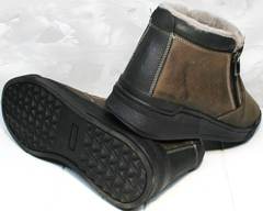 Модные мужские ботинки зима Rifellini Rovigo 046 Brown Black