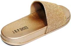 Летние сланцы женские J.B.P. Shoes NU25 Gold.
