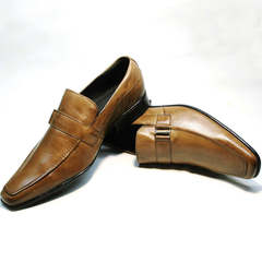 Модные мужские туфли под джинсы Mariner 12211 Light Brown.