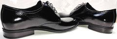 Вечерние мужские туфли из кожи лаковые Ikoc 2118-6 Patent Black Leather
