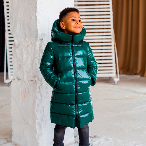 Дитяче, підліткове зимове пальто для хлопчика