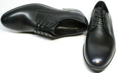 Туфли кожаные мужские классика Ikos 3416-4 Dark Blue.