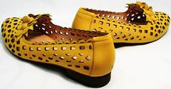 Туфли босоножки женские на низком ходу Phany 103-28 Yellow.