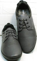 Кожаные сникерсы туфли мужские под джинсы Ridge Z-430 75-80Gray