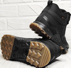 Черные мужские кроссовки зимние Reebok Airstacle Terrain H2o Drain Black.