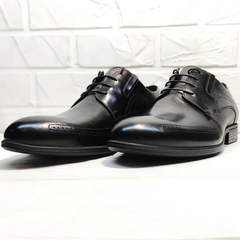 Мужские классические туфли дерби koc 3416-1 Black Leather.