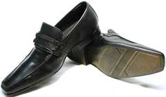 Мужские модельные туфли с тупым носом Mariner 4901 Black.