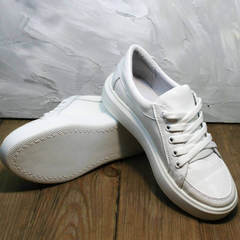 Белые кроссовки женские кожаные Maria Sonet 274k All White