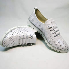 Женская летняя обувь больших размеров Mi Lord 2007 White-Pearl.