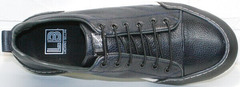 Skate shoes кеды кожаные мужские осень весна Luciano Bellini C6401 TK Blue.