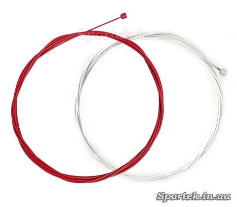 Цветные тросики переключения передач сечением 1,1 мм L=180 см (белый, красный)