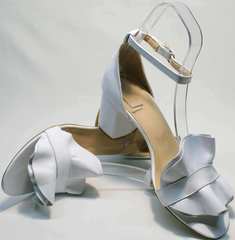 Красивые босоножки на каблуке женские Ari Andano K-0100 White