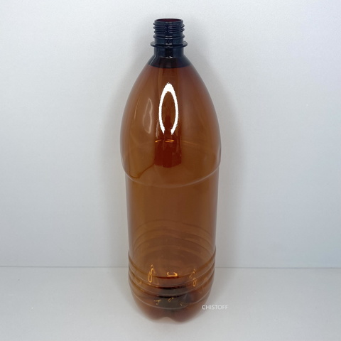 Бутылка 2 л коричневая с узким горлом с крышкой