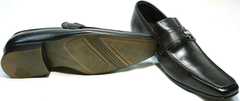 Черные лоферы туфли под классические брюки Mariner 4901 Black.