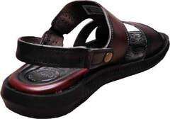 Летние сандали шлепки кожаные мужские Pegada 133156-02 Dark Brown.