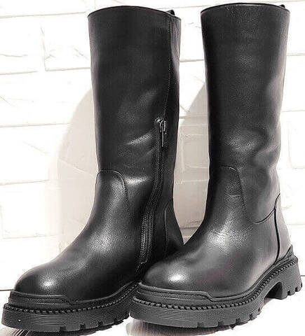 Зимние полусапожки ботинки женские Evromoda 020-927-001 Black.