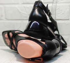 Модные летние босоножки сандалии женские кожаные Evromoda 166606 Black Leather.