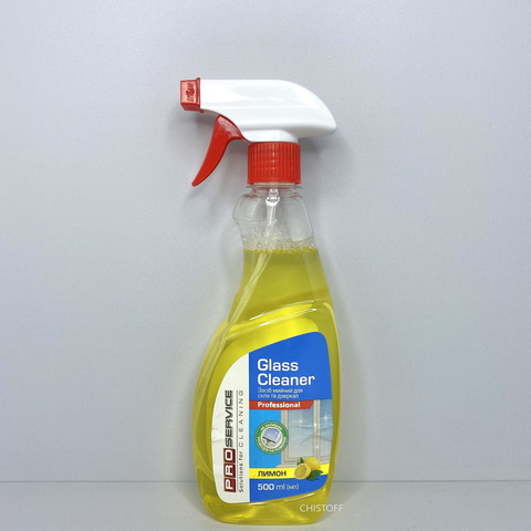 Средство для мытья стекла PRO Service Лимон с нашатырным спиртом 500 мл с распылителем