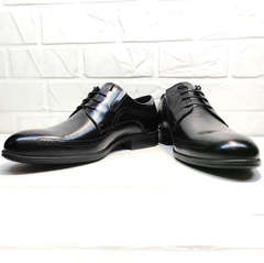 Черные туфли мужские кожаные классические koc 3416-1 Black Leather.