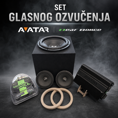 Kompletan set glasnog ozvučenja sa pojačalom i sabvuferom