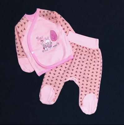 Комплект 2в1: льоля , повзунки "Принт", інтерлок ТМ "Happy ToT" (62 см)