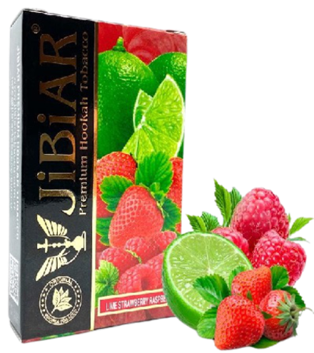 Табак Jibiar Lime Strawberry Raspberry (Джибиар Лайм Клубника Малина) 50г