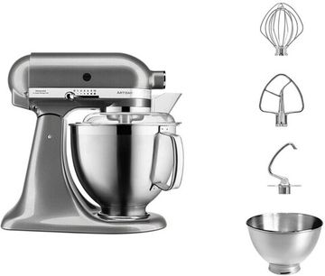 Планетарний міксер KitchenAid Artisan 5KSM185PSEMS з відкидним блоком срібний медальйон
