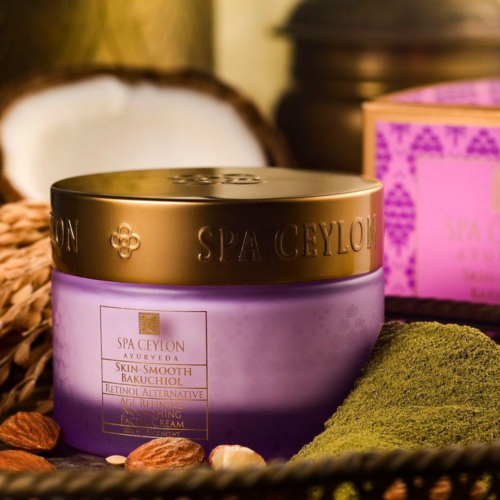 Омолаживающий, питательный крем для сухой и чувствительной кожи Бакучиол 100 г, SPA Ceylon