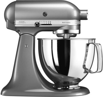 Планетарний міксер KitchenAid Artisan 5KSM125ECU з відкидним блоком сріблястий