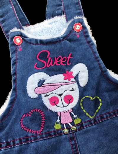 Напівкомбінезон, джинс на махрі