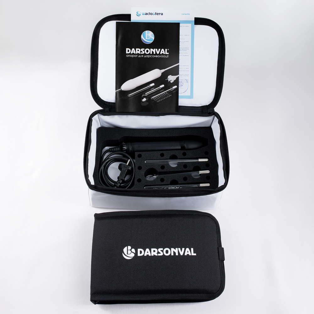 Аппарат Дарсонваль black с сумкой и набором электродов (17 шт)