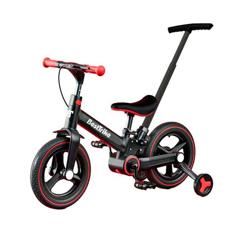 Дитячий велосипед-трансформер 4 в 1 Best Trike BT, ручне гальмо, батьківська ручка, колеса PU