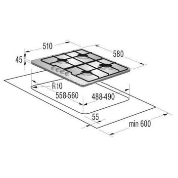 Варильна поверхня газова Gorenje G6N40IB