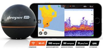 Картплоттер (GPS)-смарт-ехолот Deeper Smart Sonar PRO+ З ПОДАРУНКАМИ