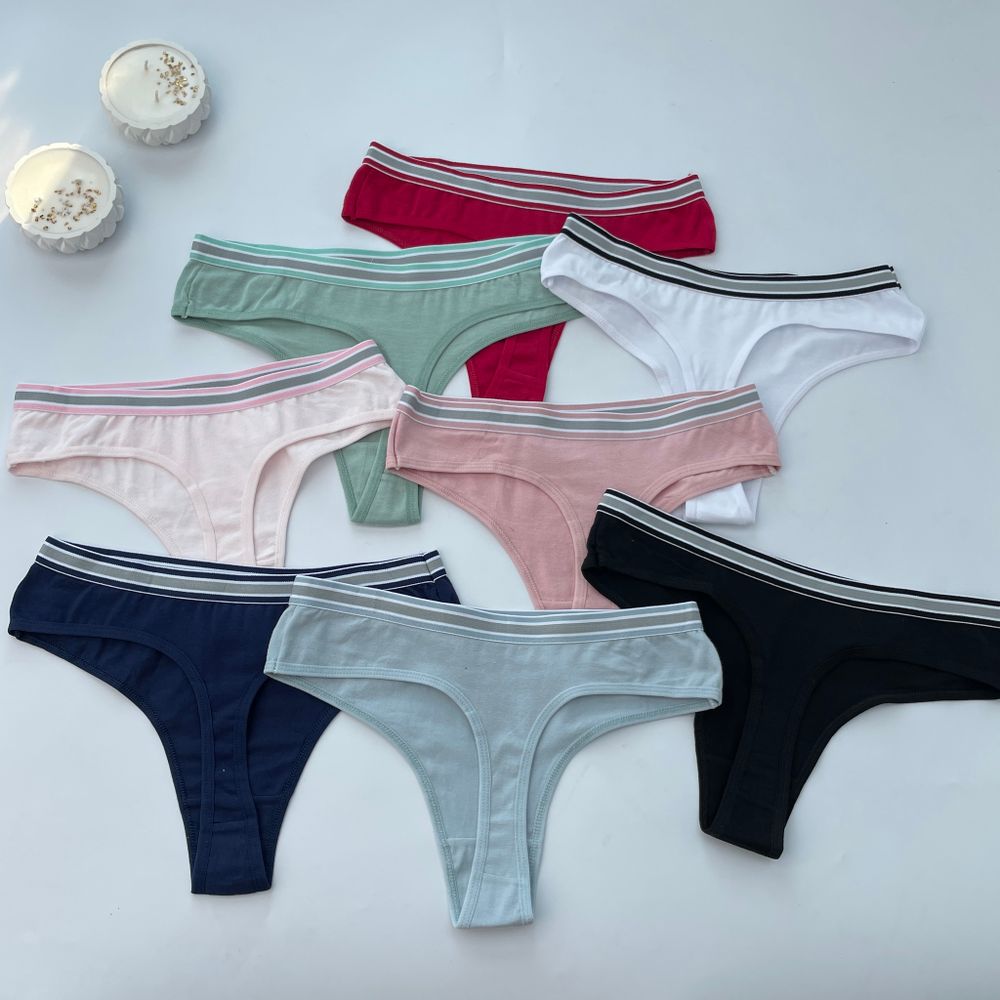 Стрінги з полосками на резинці