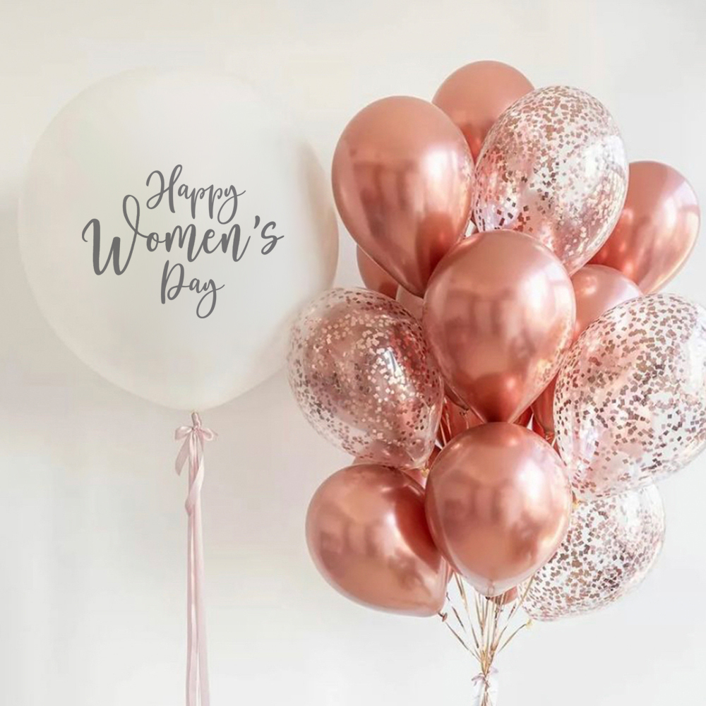 Кульки з гелієм для дівчат Happy Women's Day