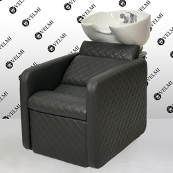 Комплект парикмахерской мебели Polo Premium Lux Black на квадрате