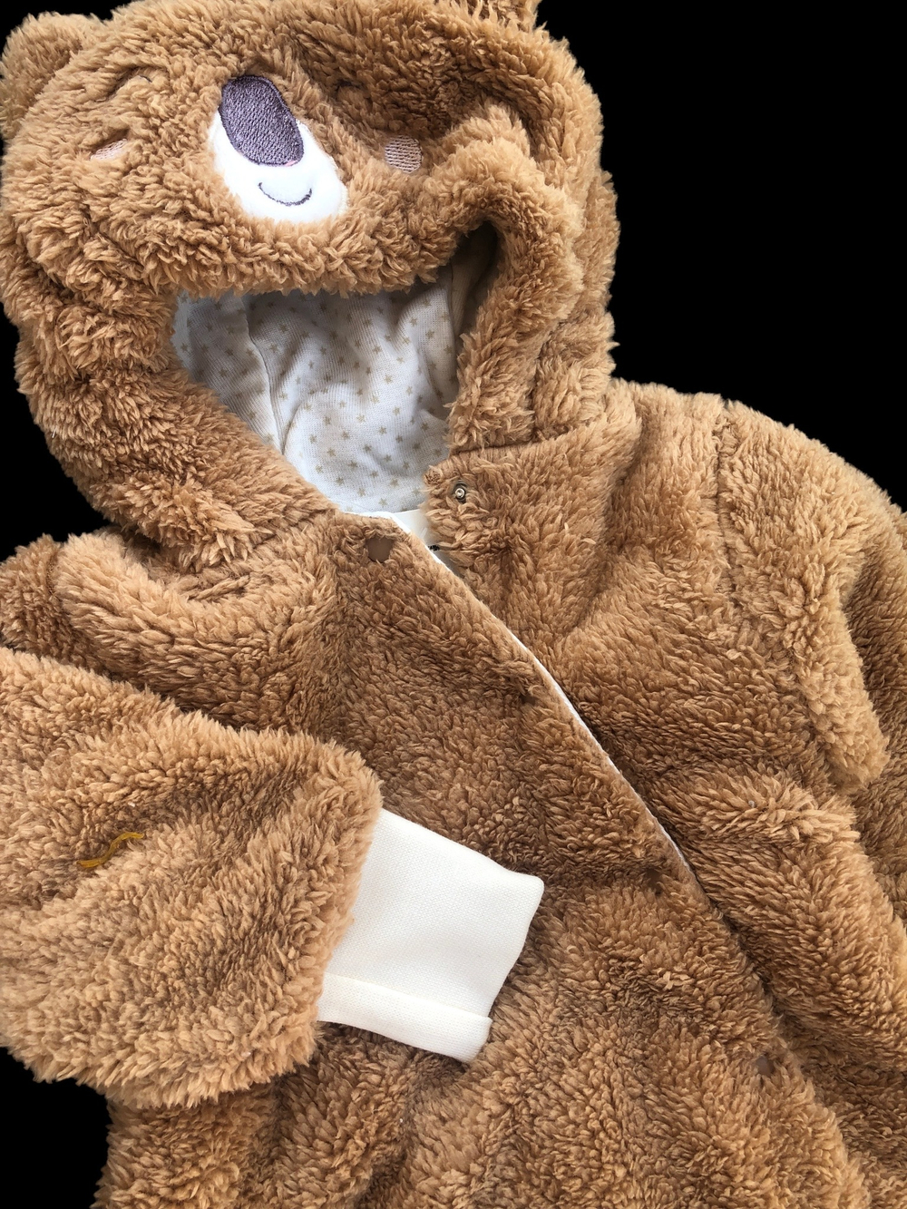 Комбінезон (ромпер) із капюшоном "Bear", набивна махра ТМ "Ля-ля"